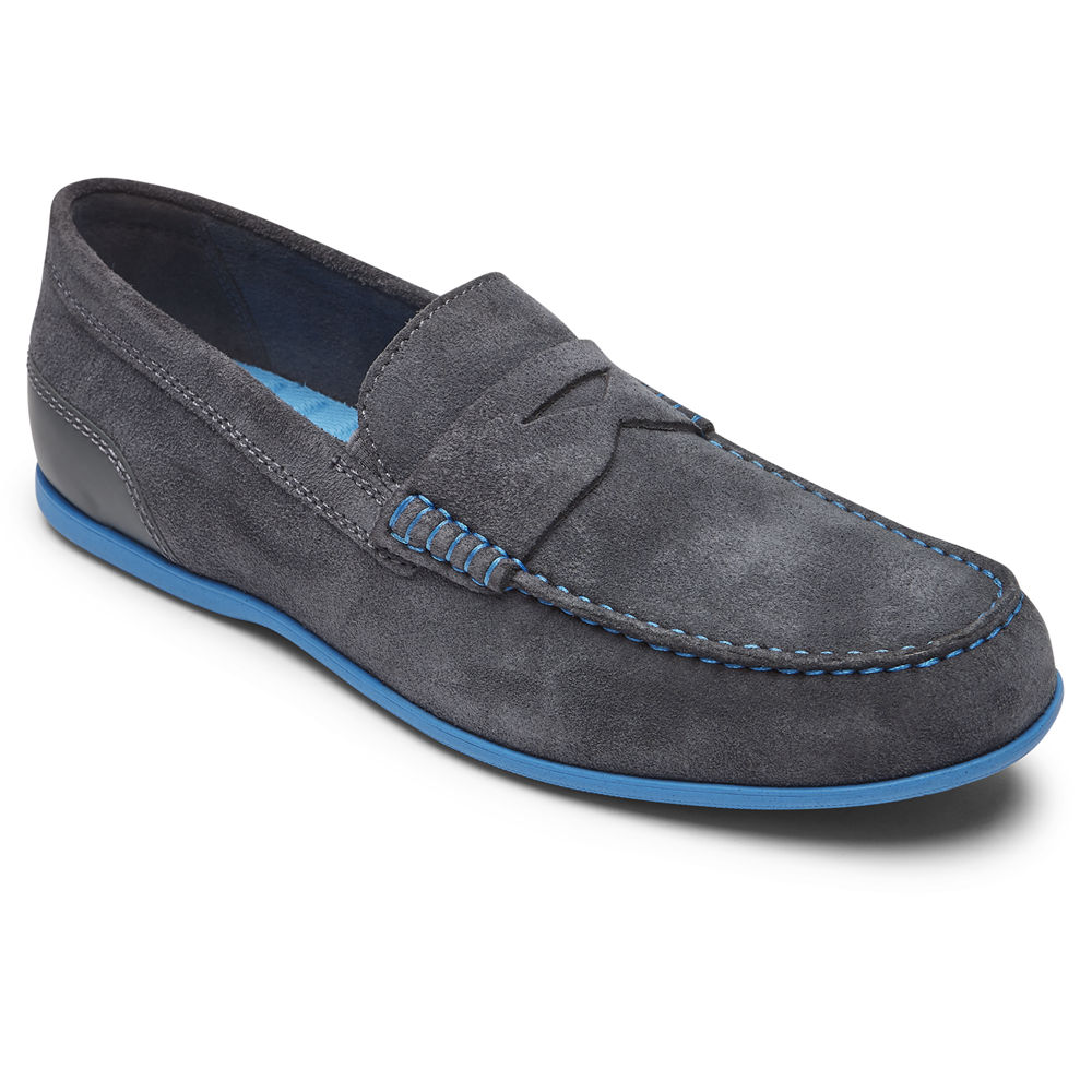 Slip-Ons Rockport Hombre Mexico - Malcom Penny Grises Oscuro - HGBCR0413